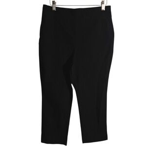 CHICO’S Black So Slimming Pull-On Cropped Pants Sz 1 (8-10/M) $75